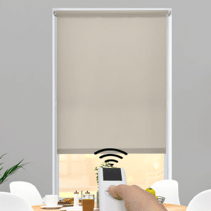 Motorized Deluxe Light Filtering Fabric Roller Shades