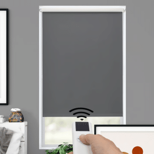 Motorized Deluxe Blackout Fabric Roller Shades